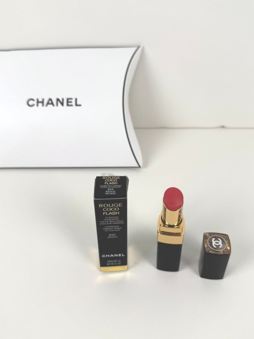 Chanel Rouge Coco Flash Lipstick 825 Bisous NWT MC-132 - Picture 3 of 11